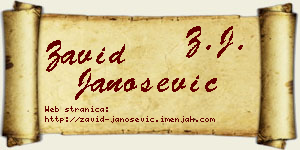 Zavid Janošević vizit kartica